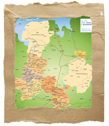Alt-Text: Historische Landkarte Europas mit geographischen und politischen Einteilungen auf altem Pergamentpapier.